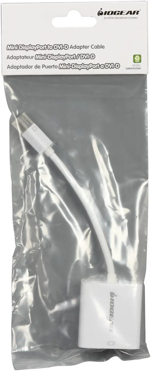 Alt view image 9 of 9 - IOGEAR GMDPDVIW6 Mini DisplayPort to DVI Adapter Cable