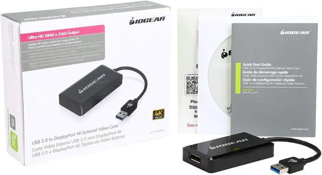 Alt view image 5 of 5 - IOGEAR GUC34DP USB 3.0 to DisplayPort 4K External Video Card