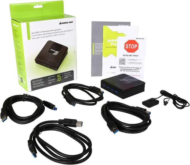 Alt view image 6 of 6 - IOGEAR GUS434 4x4 USB 3.0 Sharing Switch