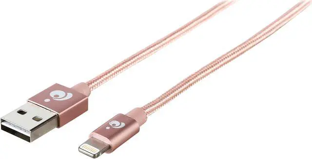 Main image of IOGEAR GAUL01-RG 3.3ft Premium Nylon Lightning Cable, Apple MFi Certified for iPhone Chargers, iPhone Xs/XS Max/XR/X / 8/8 Plus / 7/7 Plus / 6/6 Plus / 5s, iPad Pro Air 2, and More Rose Gold - 1 Pack