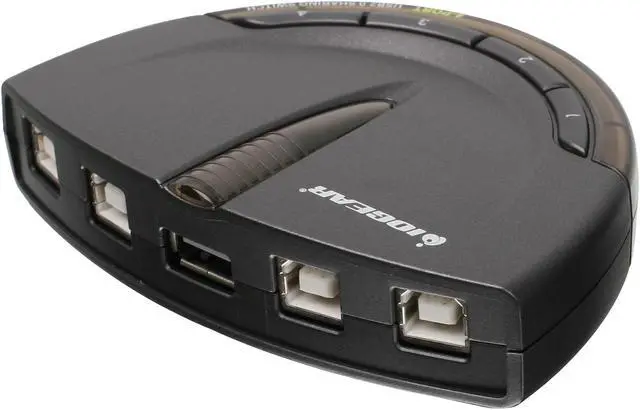 Alt view image 4 of 6 - IOGEAR GUB431CA1KIT 4-Port USB 2.0 Printer Switch with USB-A to USB-C Adapter Kit