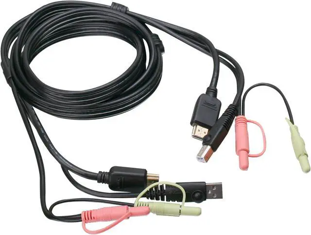 Alt view image 2 of 3 - IOGEAR 6 ft. HDMI KVM Cable with USB and Audio (TAA Compliant) G2L802U