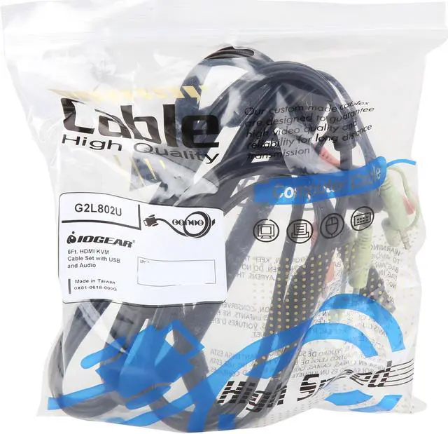 Alt view image 3 of 3 - IOGEAR 6 ft. HDMI KVM Cable with USB and Audio (TAA Compliant) G2L802U