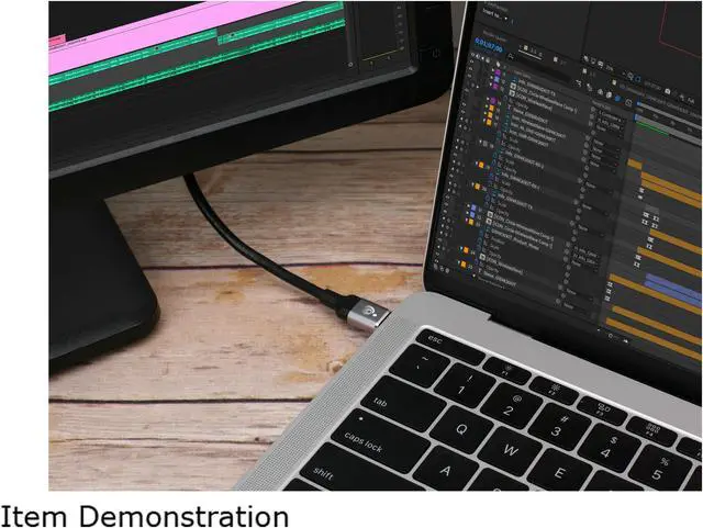 Alt view image 4 of 6 - IOGEAR G2LU3CDP22 USB-C to DisplayPort 8K Cable, 6.6 ft. (2m)