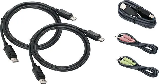 Main image of IOGEAR 5ft. Dual View DisplayPort KVM Cable Set with USB and Audio (TAA)