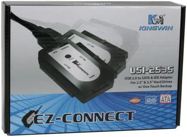 Alt view image 9 of 9 - KINGWIN USI-2535 Hi-Speed USB 2.0 to SATA/IDE Drive Adapter