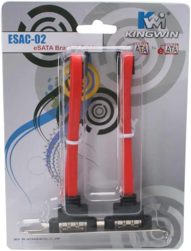 Alt view image 3 of 3 - KINGWIN ESAC-02 1.3 ft. eSATA PCI Bracket cable