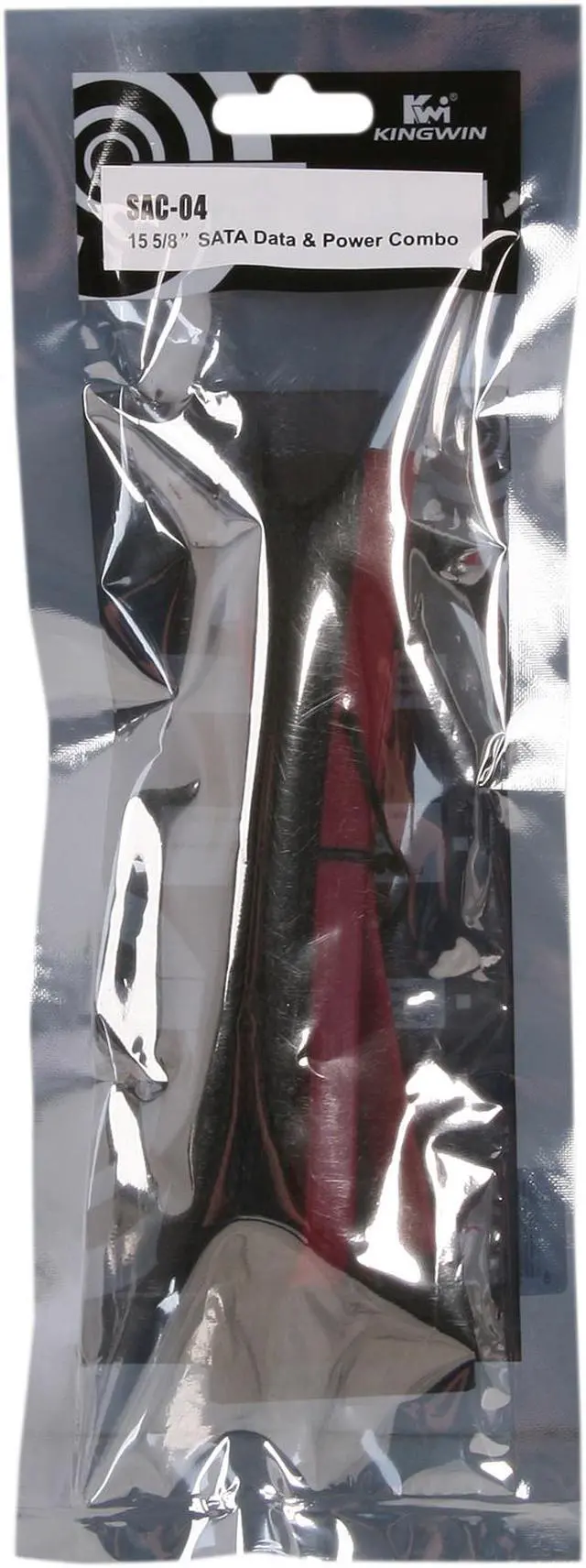 Alt view image 3 of 3 - KINGWIN SAC-04 1.31 ft. (40cm) SATA Data & Power combo cable