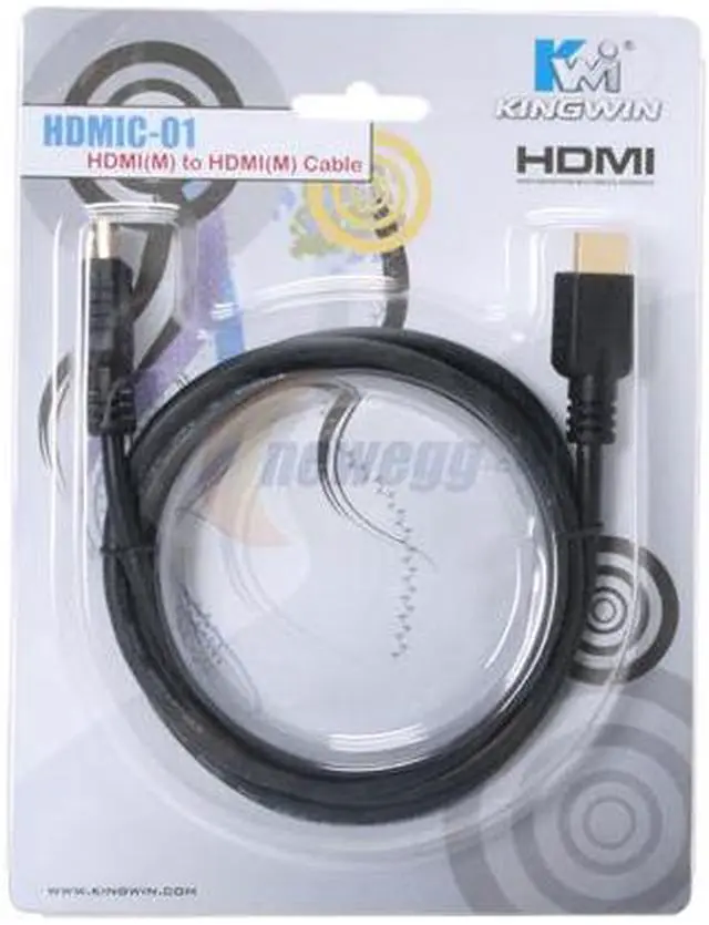Alt view image 3 of 3 - KINGWIN HDMIC-01 6 ft. Black HDMI Male to HDMI Male Cable