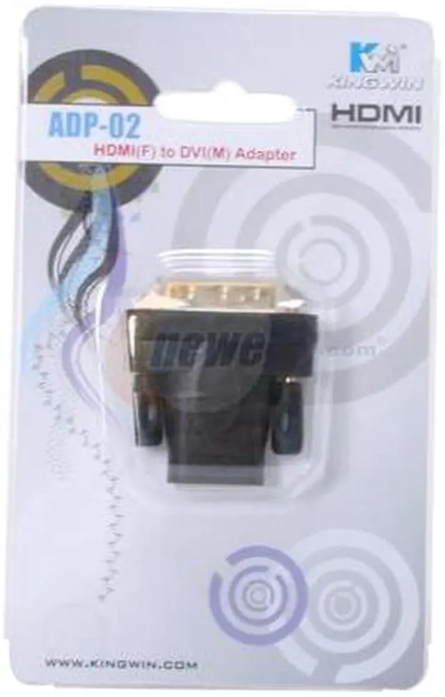Alt view image 4 of 4 - KINGWIN ADP-02 HDMI Female (19 pin) to DVI-D Male (24+1 pin) Adapter