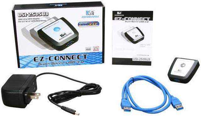 Alt view image 6 of 6 - KINGWIN USI-2535U3 USB 3.0 to SATA Adapter For 2.5" & 3.5" SATA H.D.D.