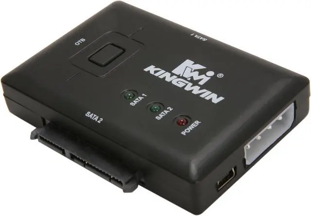 Main image of KINGWIN KWI-S2 USB 2.0 to Dual SATA Adapter w/ OTB