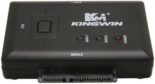 Alt view image 2 of 6 - KINGWIN KWI-S2 USB 2.0 to Dual SATA Adapter w/ OTB