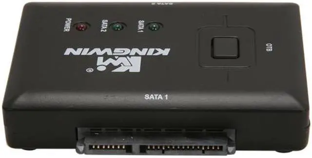 Alt view image 4 of 6 - KINGWIN KWI-S2 USB 2.0 to Dual SATA Adapter w/ OTB