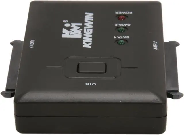 Alt view image 5 of 6 - KINGWIN KWI-S2 USB 2.0 to Dual SATA Adapter w/ OTB