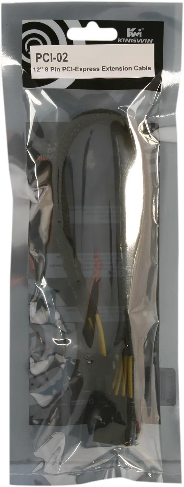 Alt view image 3 of 3 - KINGWIN PCI-02 1 ft. EPS 12V 8-Pin Power Extension Cable Female to Male