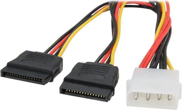 Main image of KINGWIN SAC-12 8 in. Molex 4P(M) to 2 15P SATA Power Cable