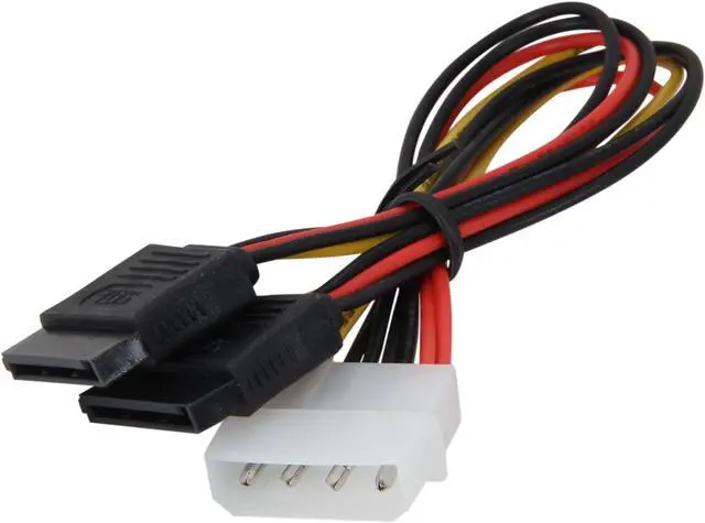 Alt view image 2 of 3 - KINGWIN SAC-12 8 in. Molex 4P(M) to 2 15P SATA Power Cable