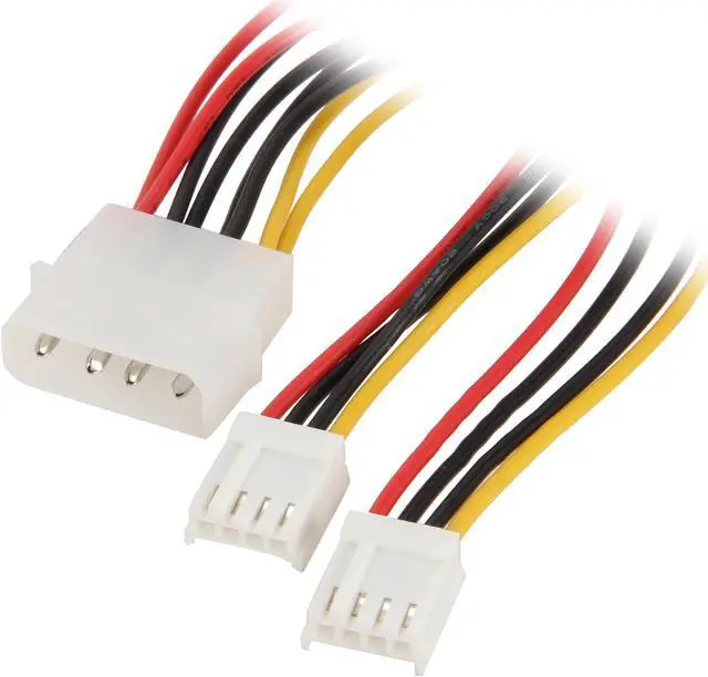Main image of KINGWIN ML-04 4 Pin Molex(M) to 2 x 4 Pin Floppy(F) Power Adapter Cable Male to Female