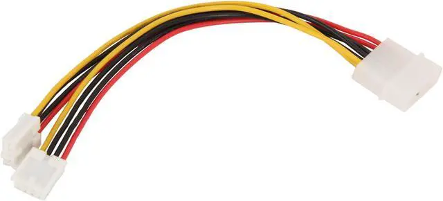 Alt view image 2 of 3 - KINGWIN ML-04 4 Pin Molex(M) to 2 x 4 Pin Floppy(F) Power Adapter Cable Male to Female