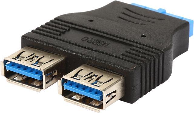 Main image of KINGWIN KW-2USB3A Two USB 3.0 female type A ports to 20 pin MB adapter