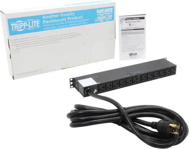 Alt view image 5 of 5 - Tripp Lite Metered PDU, 30A, 12 Outlets (5-15/20R), 120 V, L5-30P, 15 ft. Cord, 1U Rack-Mount Power (PDUMH30)