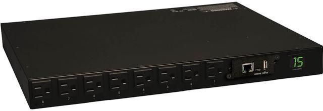 Tripp Lite 1.4 kWatts Single-Phase Switched PDU with LX Platform Interface,  120V Outlets (16 x 5-15R), 5-15P, 100 - 127V Input, 12.0 Feet Cord, 1U