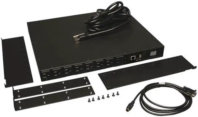 Alt view image 3 of 3 - Tripp Lite 1.4 kWatts Single-Phase Switched PDU with LX Platform Interface, 120V Outlets (16 x 5-15R), 5-15P, 100 - 127V Input, 12.0 Feet Cord, 1U Rack-Mount, TAA (PDUMH15NET)
