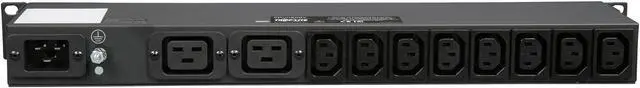 Alt view image 3 of 5 - Tripp Lite PDUH20DV Basic 1U 100 - 240V 20A 12 ft Power Distribution Unit