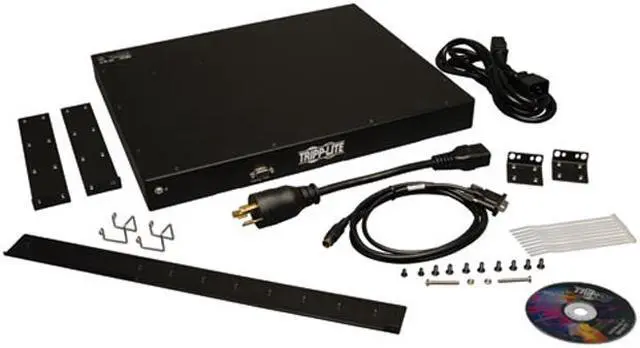 Alt view image 3 of 3 - Tripp Lite Single Phase Monitored PDU, 20A, 8 Outlets C-13, 208 / 220 / 230 / 240V, C20/L6-20P Adapter, 8.5 Feet Cord, 1U Rack-Mount Power, LX Platform, TAA Compliant (PDUMNH20HV)