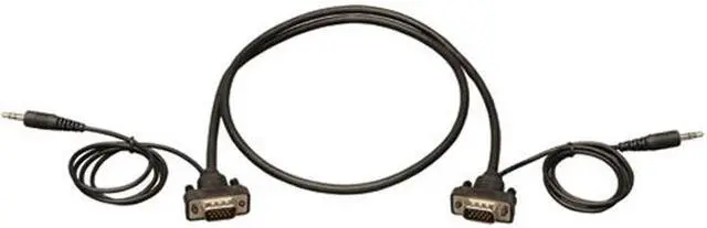 Main image of Tripp Lite P504-006-SM 6 ft. SVGA/VGA Compact RGB Coax Monitor Cable with Audio ( HD15 M/M, 3.5mm M/M )