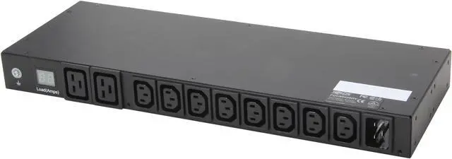 Main image of Tripp Lite Metered PDU, 3.2-3.8kW Single-Phase 200-240V (8 C13 & 2 C19), C20 / L6-20P Adapter, 12ft Cord, 1U Rack-Mount, TAA (PDUMH20HV)