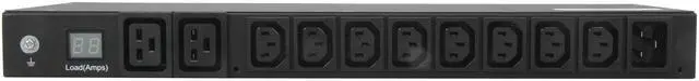 Alt view image 2 of 4 - Tripp Lite Metered PDU, 3.2-3.8kW Single-Phase 200-240V (8 C13 & 2 C19), C20 / L6-20P Adapter, 12ft Cord, 1U Rack-Mount, TAA (PDUMH20HV)