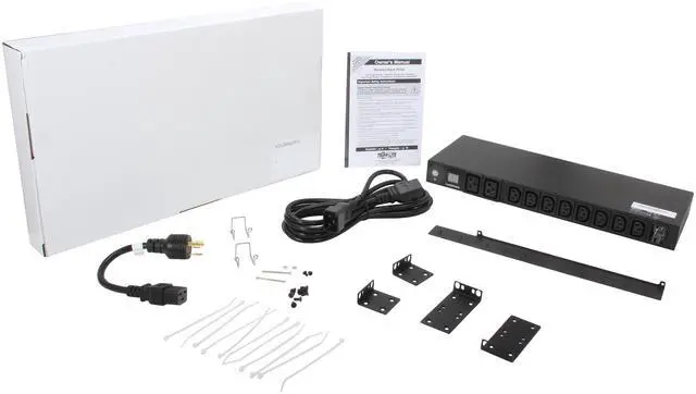Alt view image 4 of 4 - Tripp Lite Metered PDU, 3.2-3.8kW Single-Phase 200-240V (8 C13 & 2 C19), C20 / L6-20P Adapter, 12ft Cord, 1U Rack-Mount, TAA (PDUMH20HV)