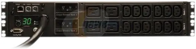 Alt view image 2 of 6 - Tripp Lite PDUMNH30HV Monitored 2U 208/240V 30A 12 ft Single Phase Rackmount PDU