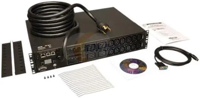 Alt view image 6 of 6 - Tripp Lite PDUMNH30HV Monitored 2U 208/240V 30A 12 ft Single Phase Rackmount PDU