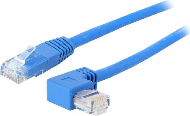 Main image of TRIPP LITE N204-003-BL-LA 3 ft. Cat 6 Blue Gigabit Left Angle to Straight Patch Cable