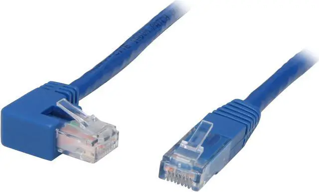 Main image of TRIPP LITE N204-005-BL-RA 5 ft. Cat 6 Blue Gigabit Right Angle to Straight Patch Cable