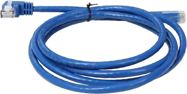 Alt view image 2 of 3 - TRIPP LITE N204-005-BL-RA 5 ft. Cat 6 Blue Gigabit Right Angle to Straight Patch Cable