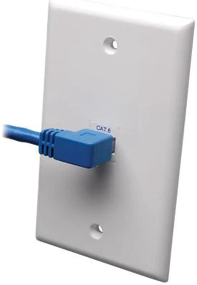 Main image of TRIPP LITE N204-010-BL-LA 10 ft. Cat 6 Blue Gigabit Left Angle to Straight Patch Cable