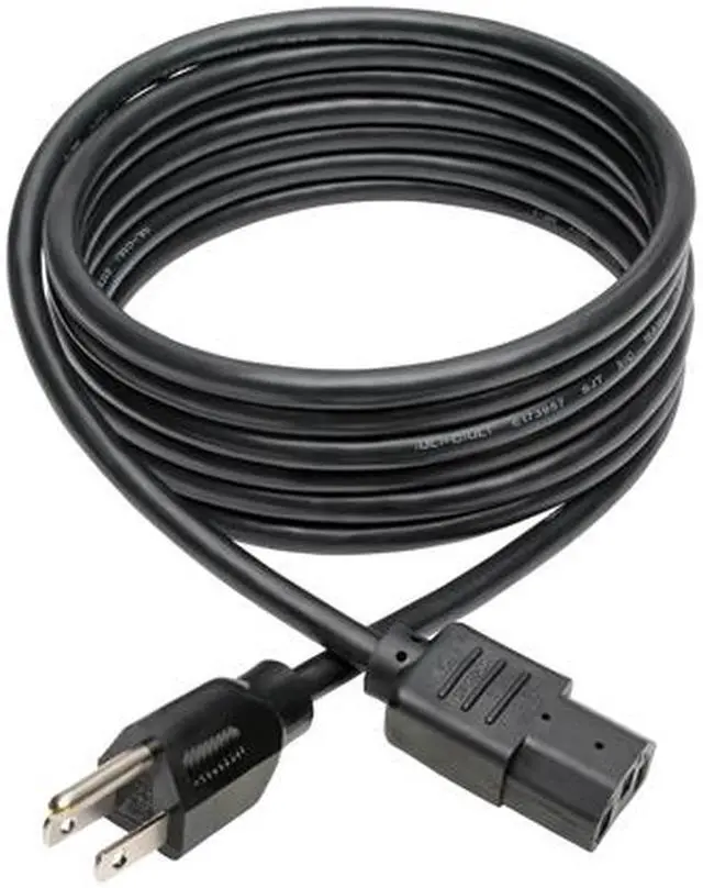 Alt view image 2 of 7 - Tripp Lite Universal Computer Power Cord, 10A, 18AWG (NEMA 5-15P to IEC-320-C13), 10-ft. (P006-010)