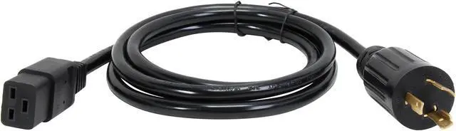 Alt view image 2 of 3 - Tripp Lite Model P040-006 6 ft. 12AWG Heavy Duty Power Cord (IEC-320-C19 to NEMA L6-20P)