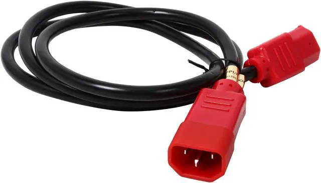 Alt view image 2 of 3 - Tripp Lite Model P004-004-RD 4 ft. 18 AWG Power Cord w/ Red Connectors
