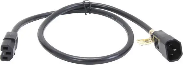 Alt view image 2 of 3 - Tripp Lite 3-ft Heavy Duty Computer Power Cord, 15A, 14AWG (IEC-320-C14 to IEC-320-C15) (P018-003)