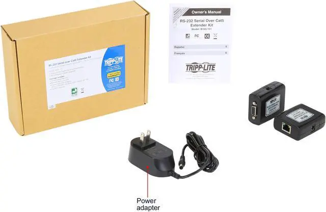Alt view image 6 of 5 - Tripp Lite B165-101 RS-232 / Serial over Cat5 Extender Transmitter + Receiver