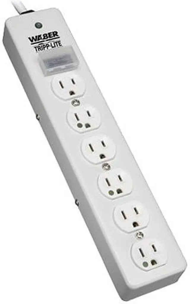 Main image of TRIPP LITE SPS606HGRA 6 Feet 6 Outlets 1050 Joules Surge Protector with Right-Angle Hospital-Grade Plug and Receptacles