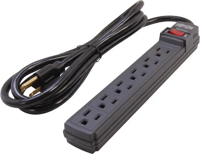 Main image of TRIPP LITE TLP6B 6 Feet 6 Outlets 360 Joules Protect It! Surge Suppressor Black