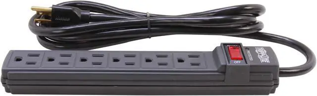 Alt view image 3 of 4 - TRIPP LITE TLP6B 6 Feet 6 Outlets 360 Joules Protect It! Surge Suppressor Black