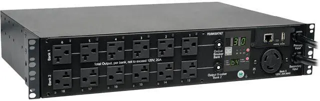 Main image of Tripp Lite PDUMH30ATNET Switched 2U 120V 30A 10 Feet Power Distribution Unit