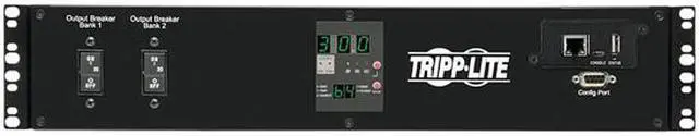 Alt view image 2 of 6 - Tripp Lite 5.76 kWatts Single-Phase ATS / Switched PDU, LX Platform Interface, 208 / 240V (16 x C13, 2 x C19 & 1 x L6-30R) 2 x L6-30P Inputs, 2U Rack-Mount, TAA (PDUMH30HVATNET)